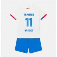 Barcelona Raphinha Belloli #11 Vonkajší Detský futbalový dres 2023-24 Krátky Rukáv (+ trenírky)